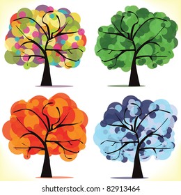 Abstract vector seasonal trees
