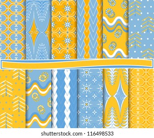 Abstract vector set of Christmas paper for scrapbook
