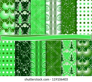Abstract vector set of Christmas paper for scrapbook