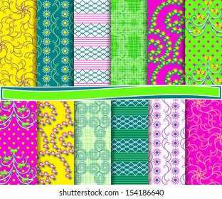 Abstract vector set of Christmas paper for scrapbook