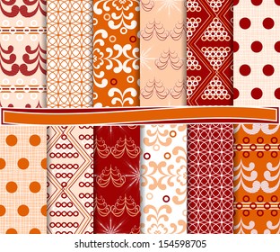 Abstract vector set of Christmas paper for scrapbook