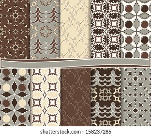Abstract vector set of Christmas paper for scrapbook