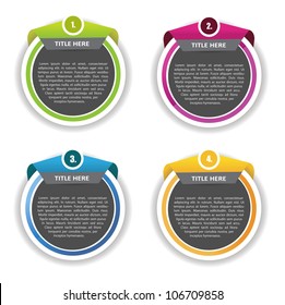Abstract vector set of four banners background for web and print