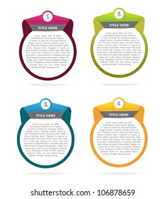 Abstract vector set of four banners background for web and print
