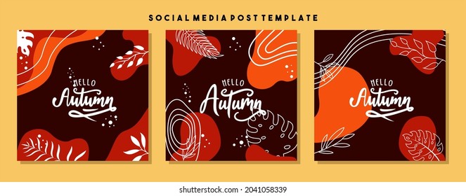 Abstract vector set in minimal trendy style. Design template banners can be useful for websites, mobile app, smartphone templates, brochures, social media, stories and etc.