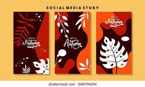 Abstract vector set in minimal trendy style. Design template banners can be useful for websites, mobile app, smartphone templates, brochures, social media, stories and etc.