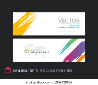 Abstract vector set of modern horizontal website banners