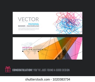 Abstract vector set of modern horizontal website banners