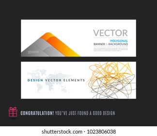 Abstract vector set of modern horizontal website banners
