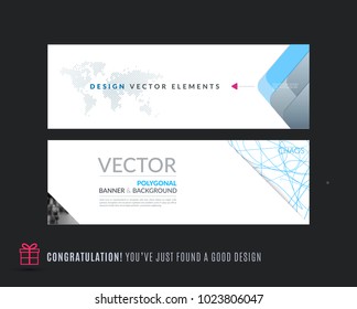 Abstract vector set of modern horizontal website banners