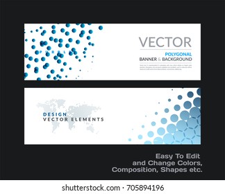 Abstract vector set of modern horizontal website banners