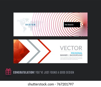 Abstract vector set of modern horizontal website banners
