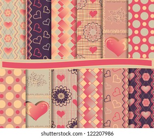 Abstract vector set of paper for the album Valentine's Day
