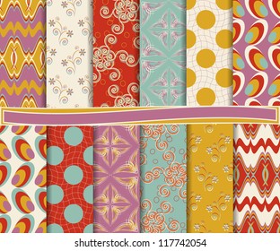 Abstract vector set of paper for scrapbook