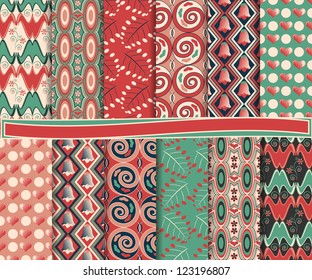 Abstract vector set of paper for scrapbook Valentine's Day