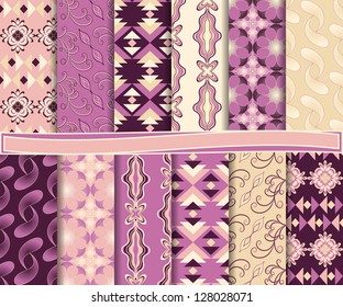 Abstract vector set of paper for scrapbook