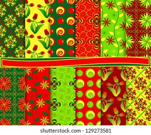 Abstract vector set of paper for scrapbook