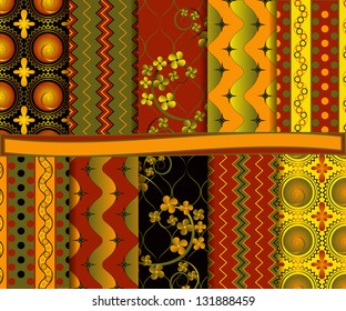 Abstract vector set of paper for scrapbook