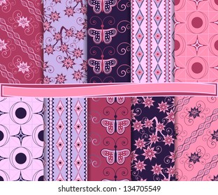 Abstract vector set of paper for scrapbook