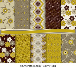 Abstract vector set of paper for scrapbook
