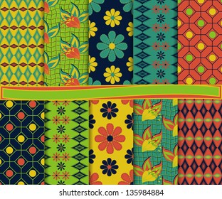 Abstract vector set of paper for scrapbook