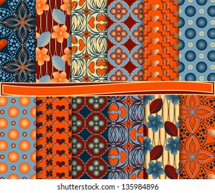 Abstract vector set of paper for scrapbook Valentine's Day