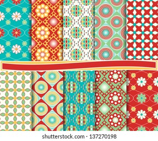 Abstract vector set of paper for scrapbook
