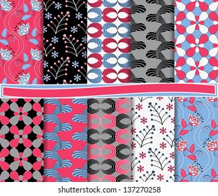 Abstract vector set of paper for scrapbook
