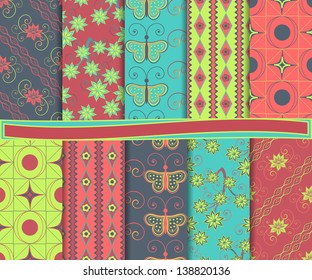 Abstract vector set of paper for scrapbook