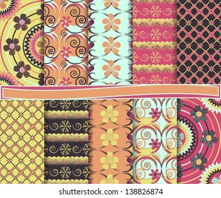 abstract vector set of paper for scrapbook