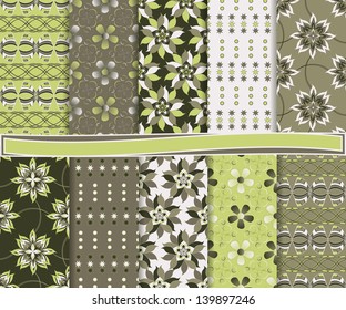 Abstract vector set of paper for scrapbook