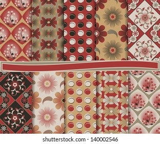 Abstract vector set of paper for scrapbook
