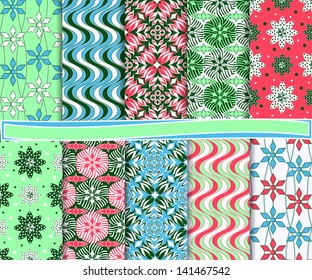 Abstract vector set of paper for scrapbook
