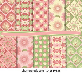 Abstract vector set of paper for scrapbook