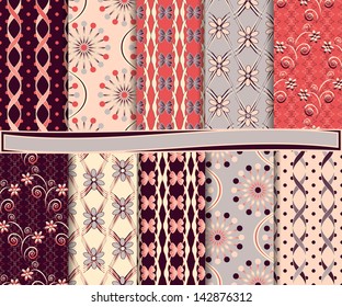 Abstract vector set of paper for scrapbook