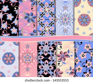 Abstract vector set of paper for scrapbook