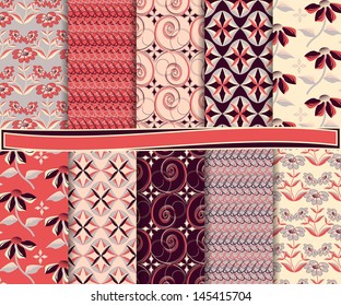 Abstract vector set of paper for scrapbook