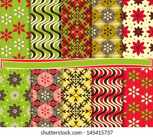 Abstract vector set of paper for scrapbook