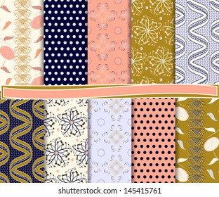 Abstract vector set of paper for scrapbook