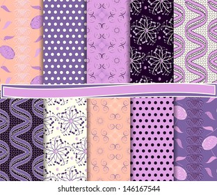Abstract vector set of paper for scrapbook 
