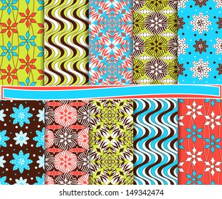 Abstract vector set of paper for scrapbook