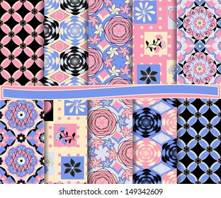 Abstract vector set of paper for scrapbook