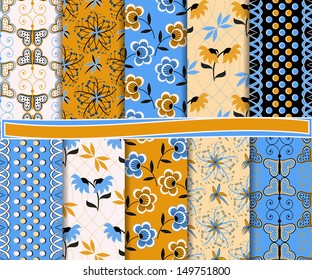Abstract vector set of paper for scrapbook