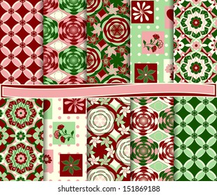 Abstract vector set of paper for scrapbook