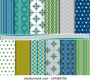 Abstract vector set of paper for scrapbook
