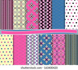 Abstract vector set of paper for scrapbook