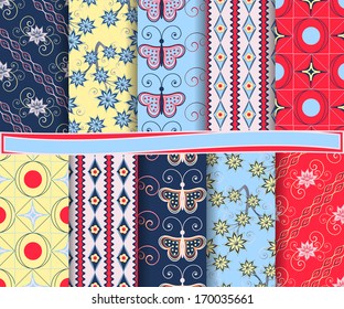 Abstract vector set of paper for scrapbook