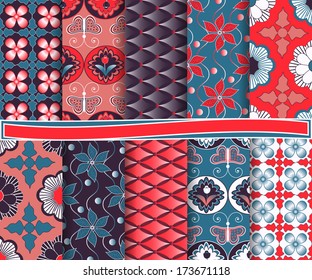 Abstract vector set of paper for scrapbook