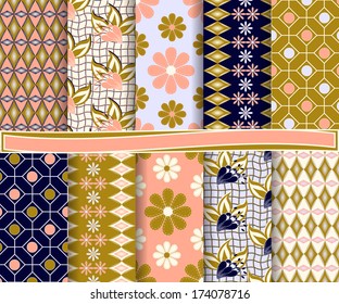 Abstract vector set of paper for scrapbook