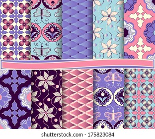 Abstract vector set of paper for scrapbook